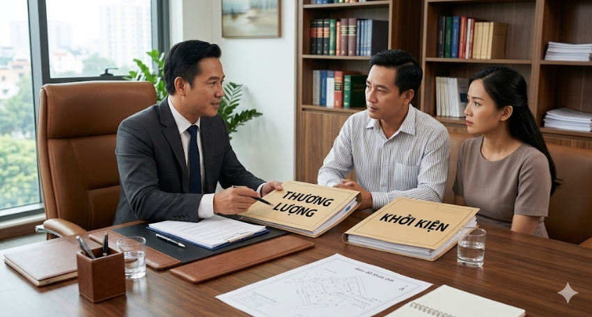 Người dân được tư vấn trước khi khởi kiện tranh chấp đặt cọc đất