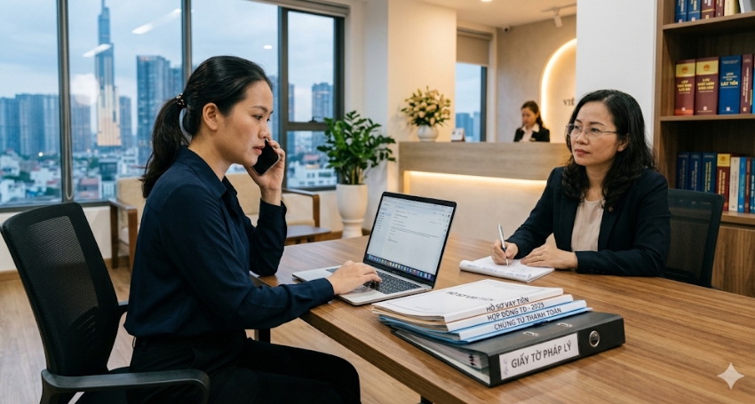 Khách hàng liên hệ luật sư để tư vấn tranh chấp vay tiền