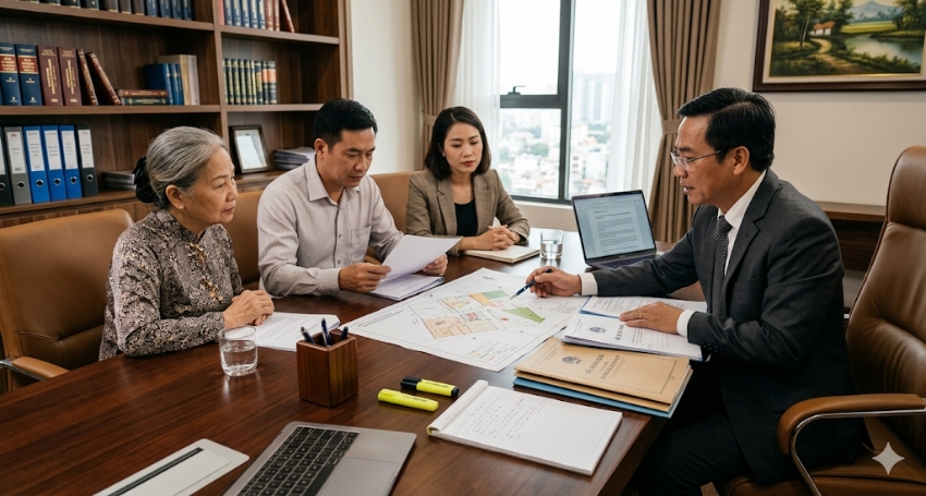 Gia đình trao đổi phương án xử lý tranh chấp thừa kế cùng luật sư