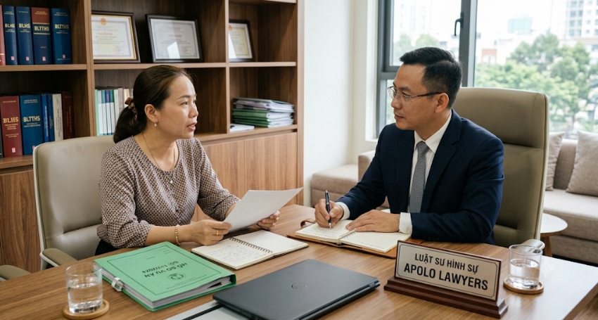 Bị hại trao đổi với luật sư về vụ án hình sự