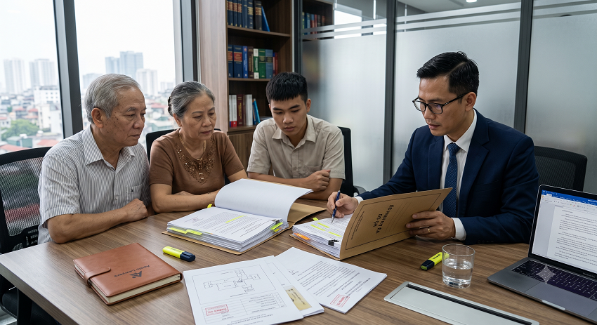Luật sư hình sự nghiên cứu hồ sơ và tư vấn cho gia đình
