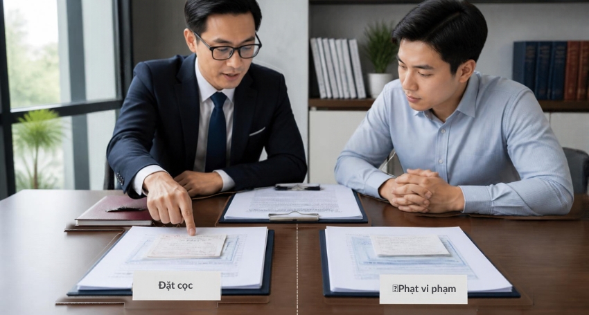 Hồ sơ pháp lý được rà soát để phân biệt phạt cọc và phạt vi phạm