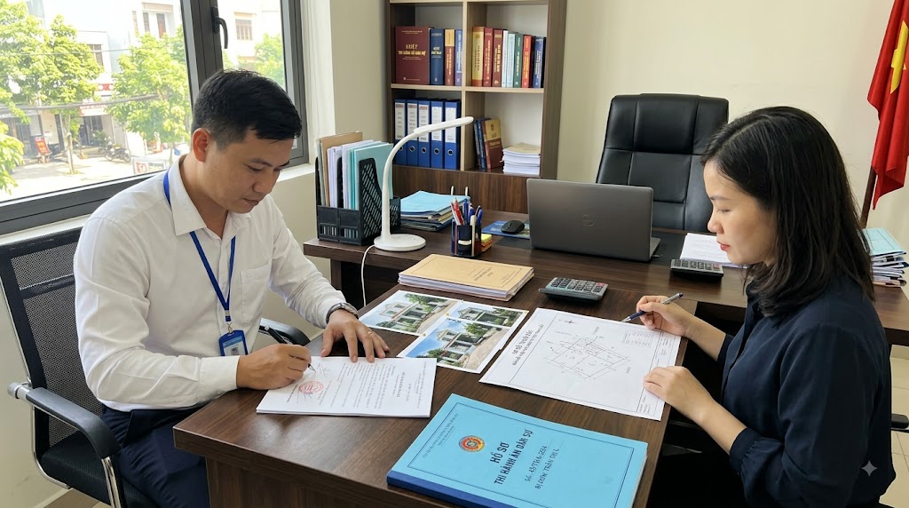 Kiểm tra giấy chứng nhận quyền sử dụng đất và hồ sơ pháp lý